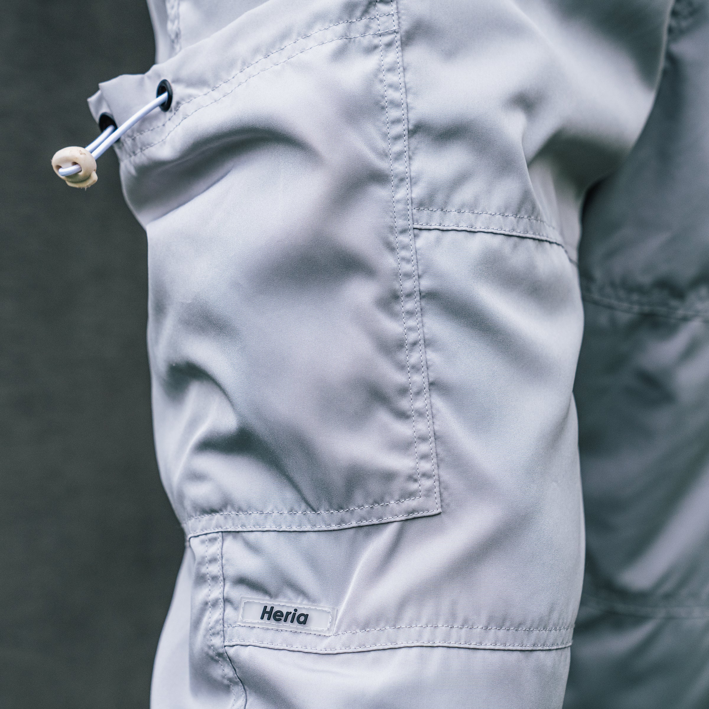 Drawstring Track Pants - Grey - Image 6