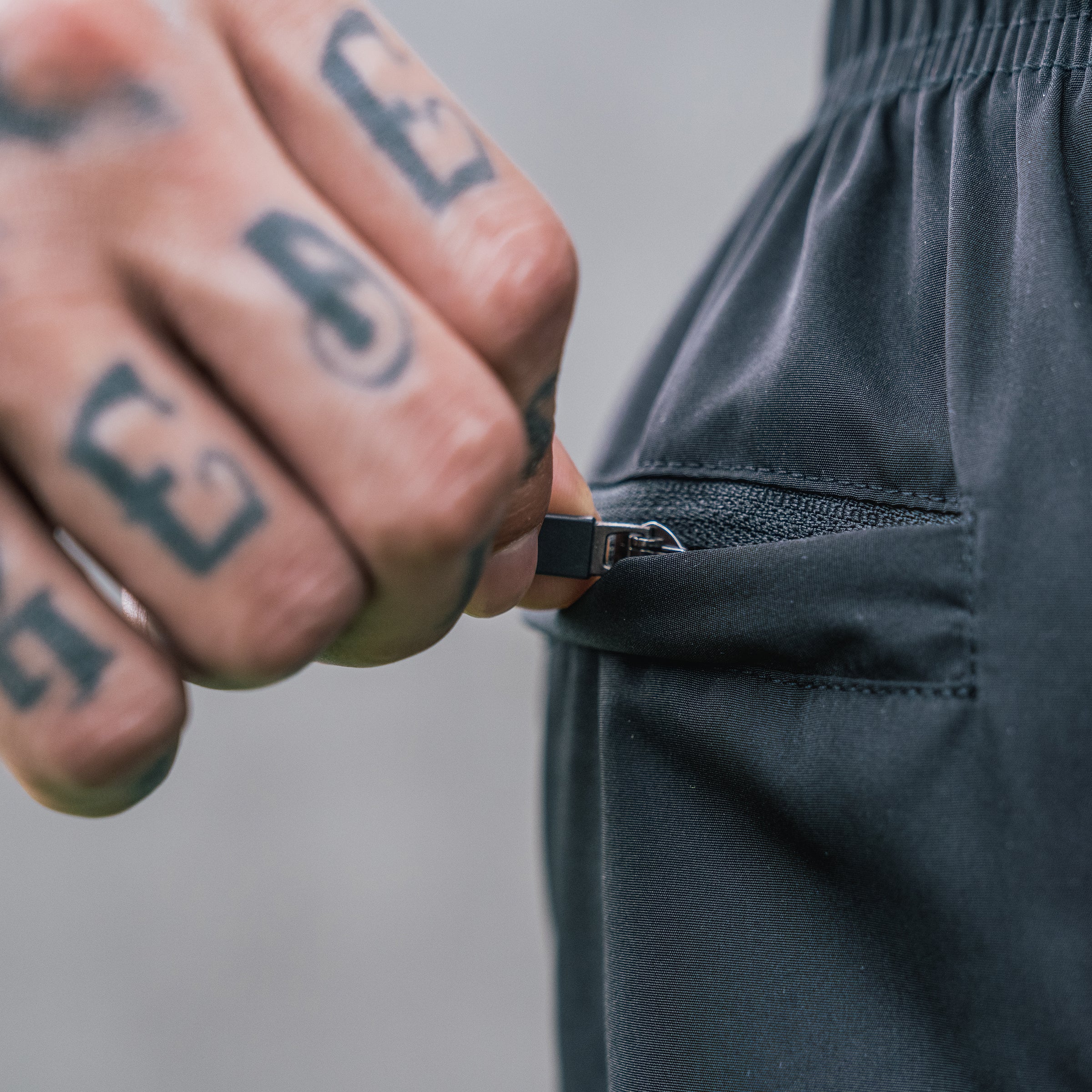 Drawstring Track Pants - Black - Image 5