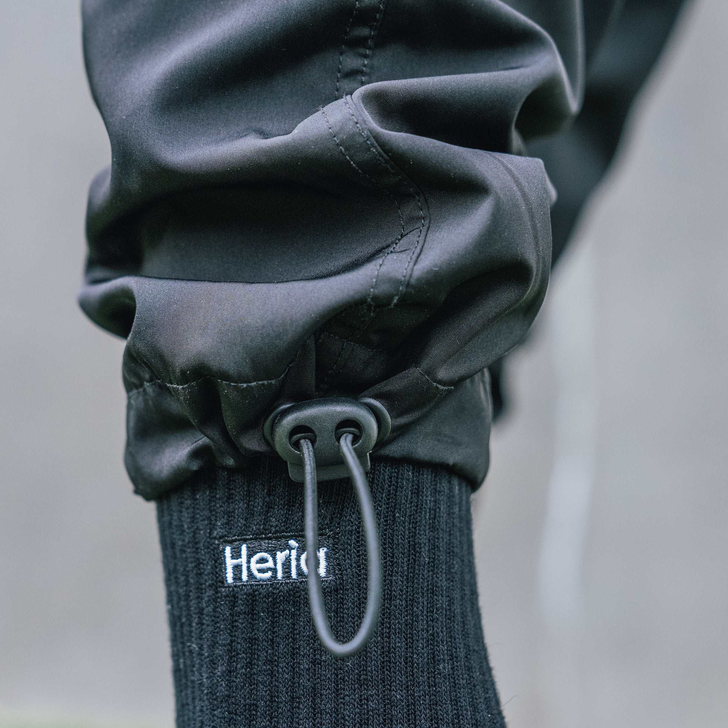 Drawstring Track Pants - Black - Image 8