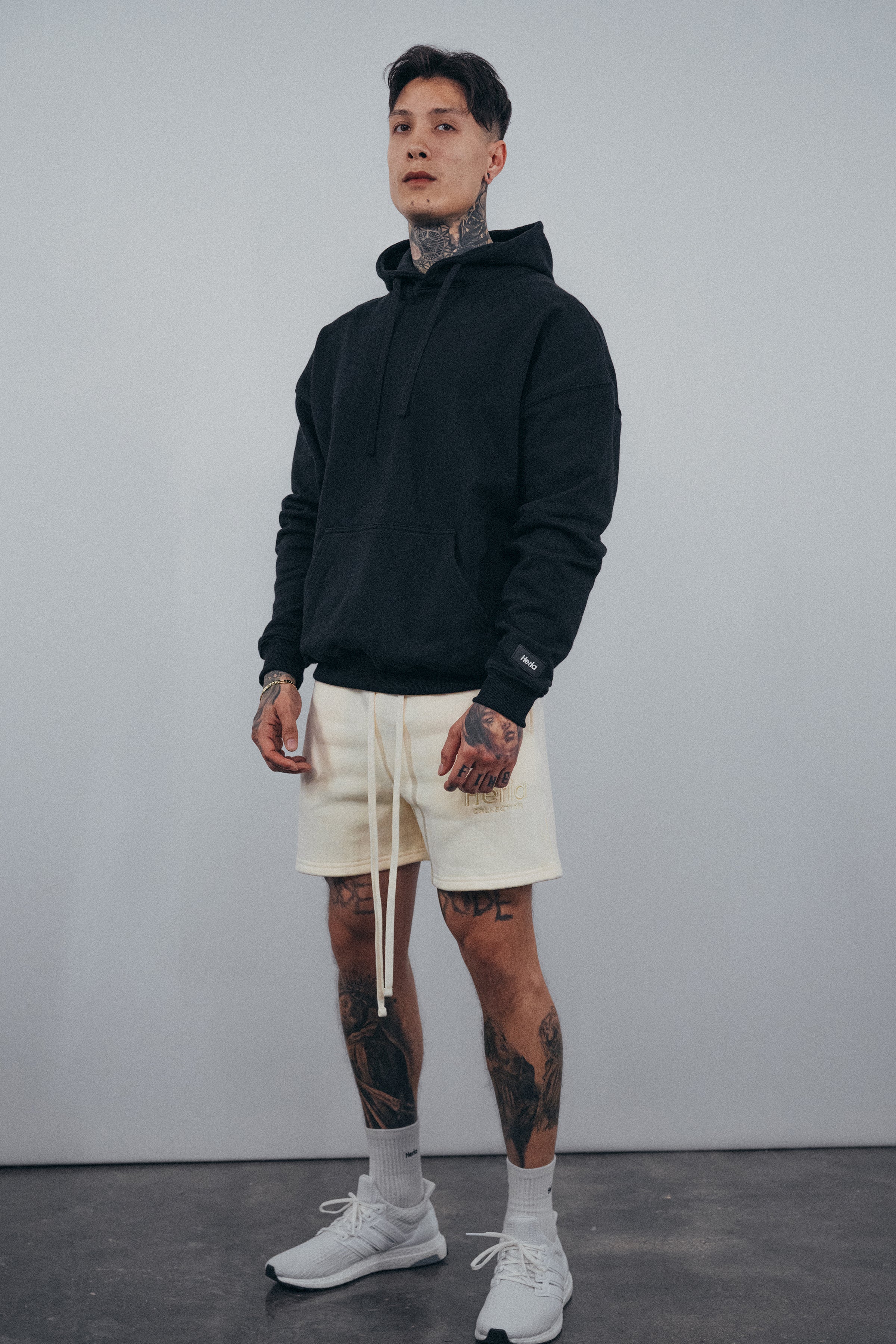 Heria Fleece Shorts - Cream - Image 3