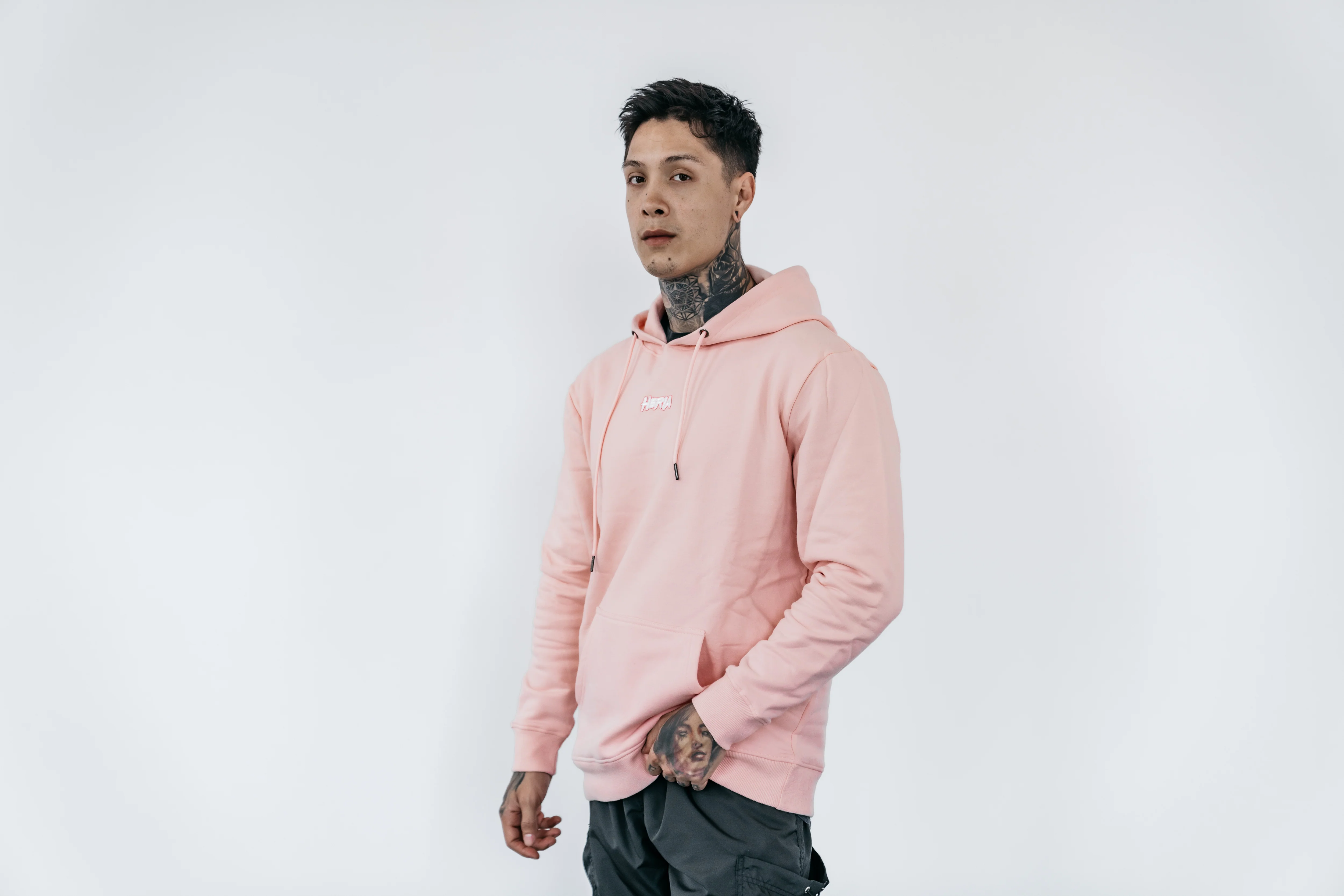 Heria Patch Hoodie - Pink - Image 4