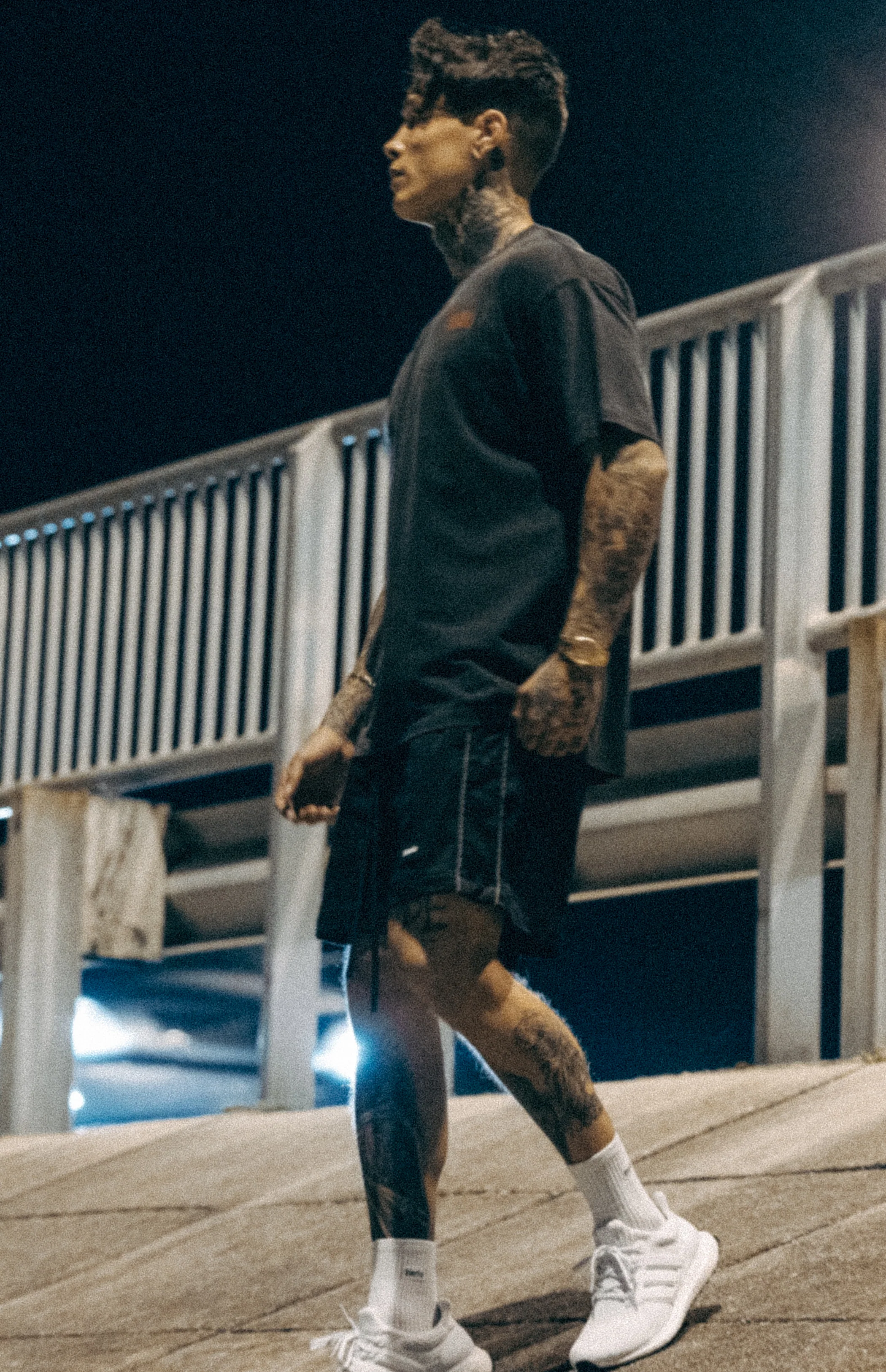 Heria Mesh Shorts with 3M Reflective Piping - Black - Image 6
