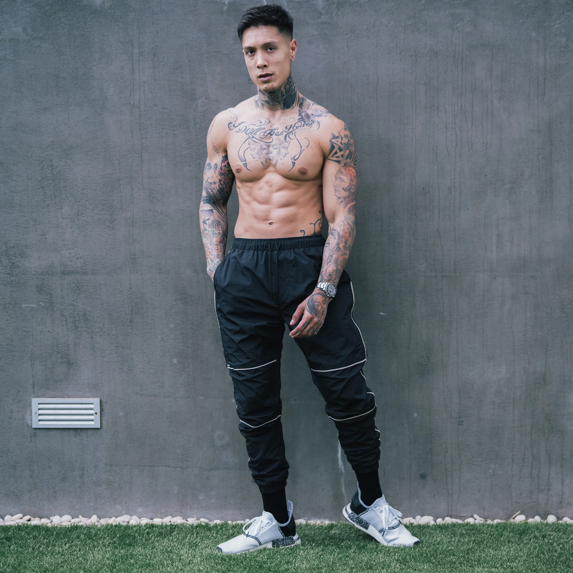 Track Pants with White Lines - Image 4